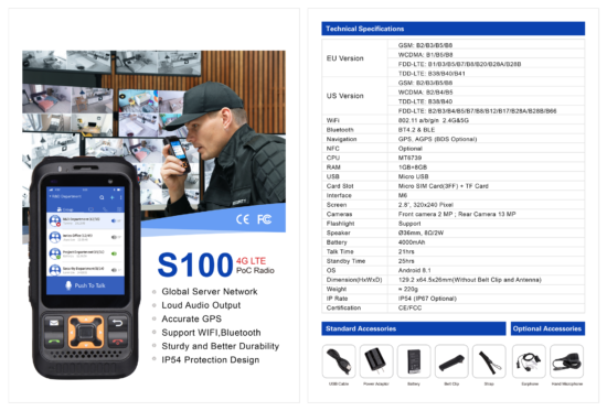 Inrico S100 PoC Radio - Image 6